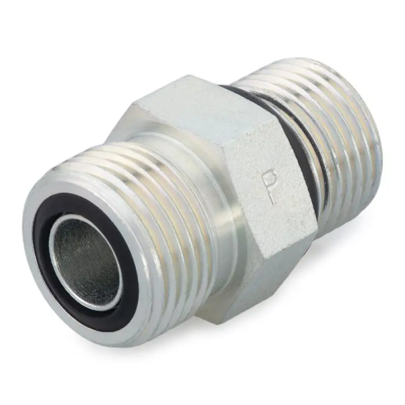 Flat face o'ring hydraulic fittings