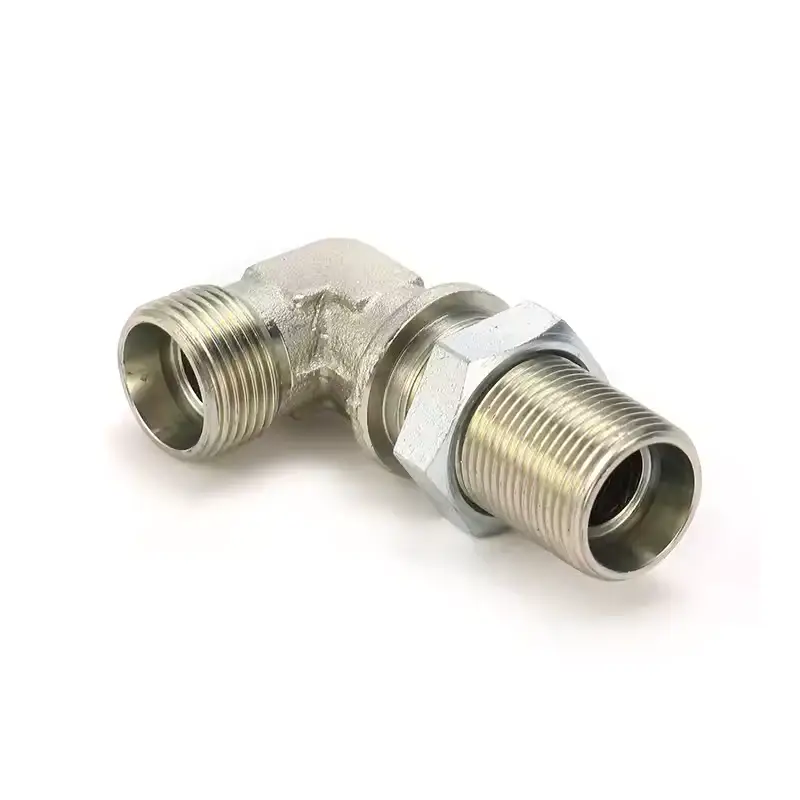 carbon steel 90 degree metric bulkhead hydraulic fittings