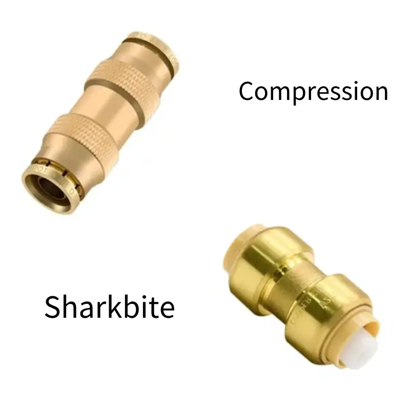 compression fitting vs sharkbite