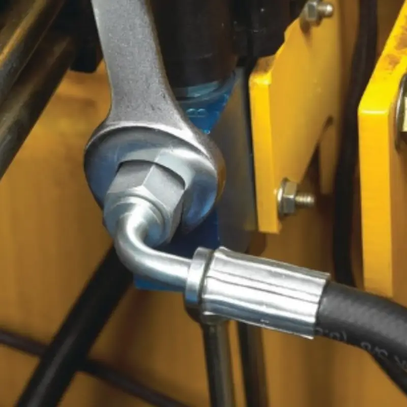 how to replace hydraulic hose fittings