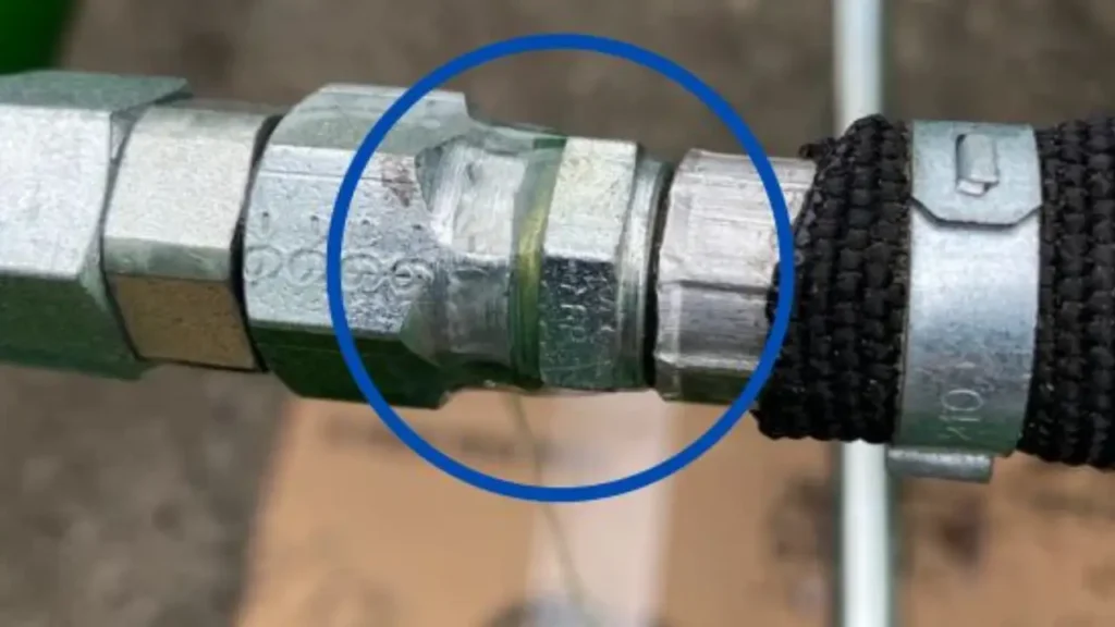 how to stop hydraulic fittings from leaking