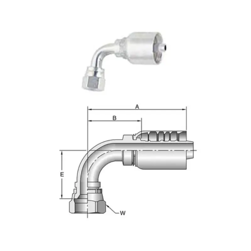 hydraulic 90 degree fittings