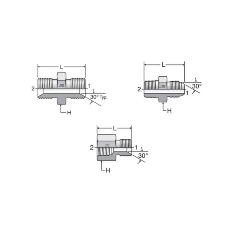 jis hydraulic fitting structure