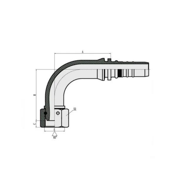 rubber hose 22693 Female BSPP Interlock