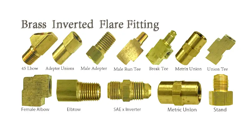 brass invered flare fittings