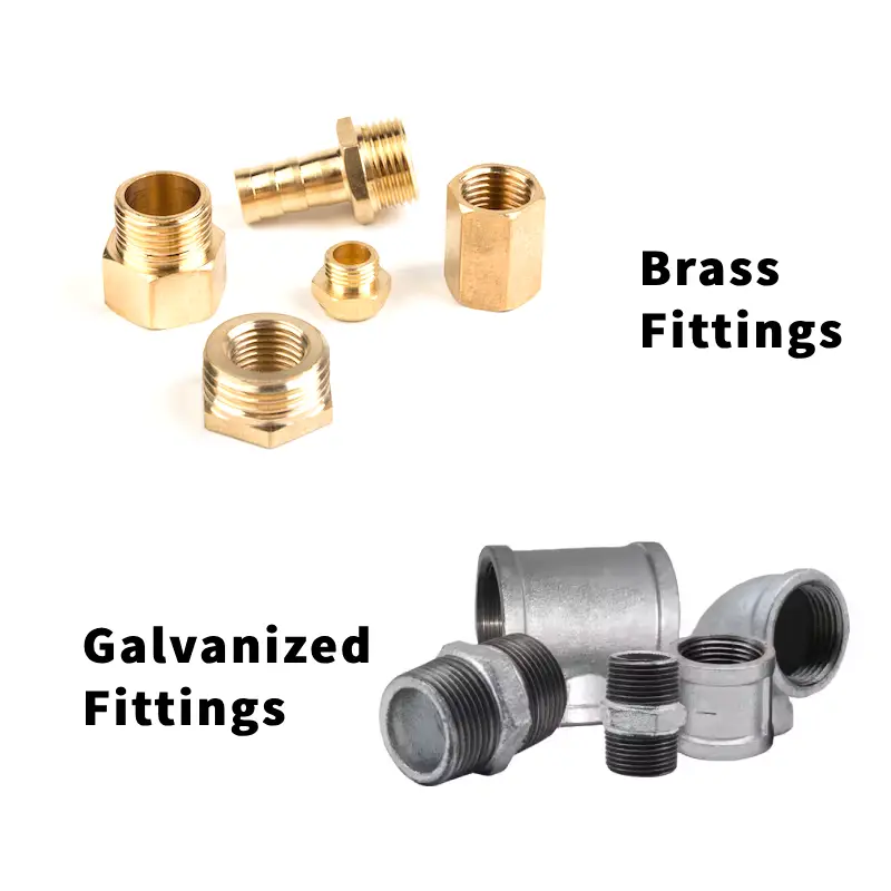 brass vs galvanized fittings