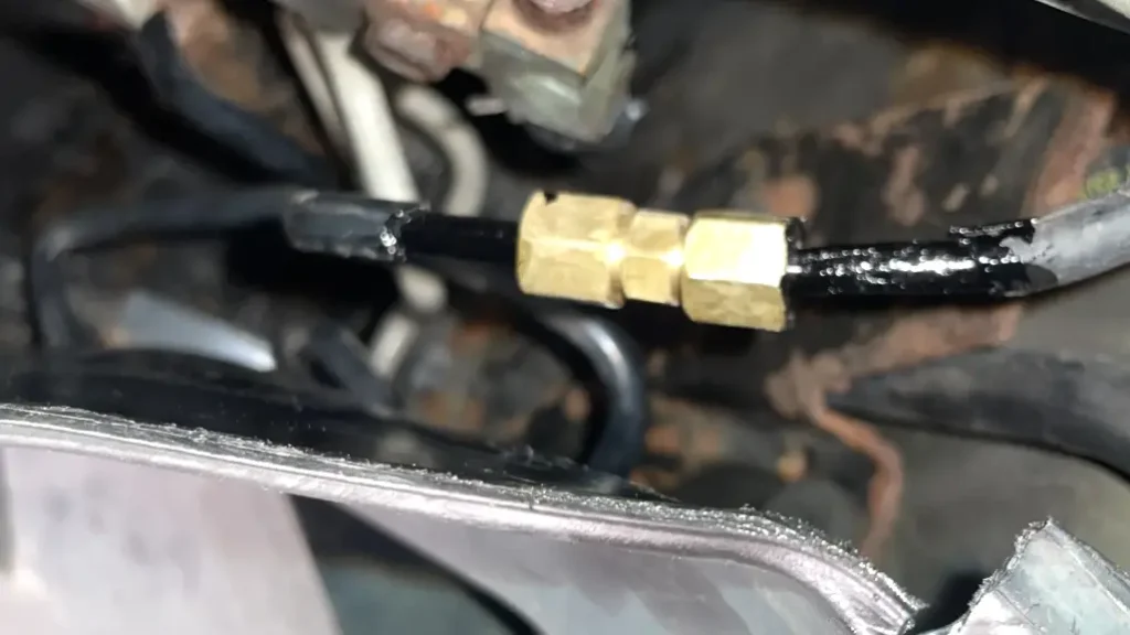 fix brake line with compression fitting