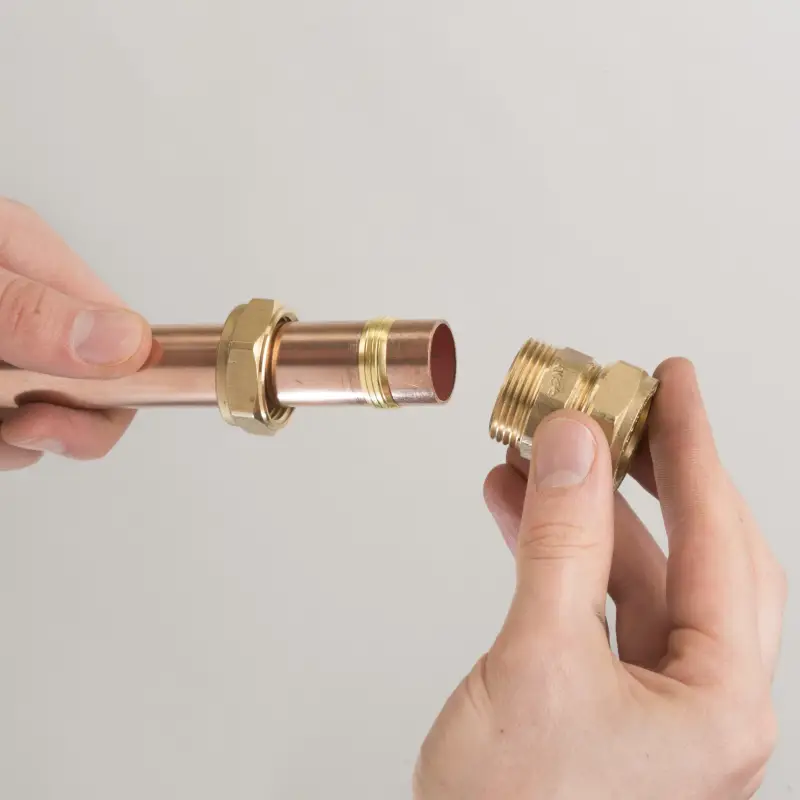 how to install copper pipe compression fittings