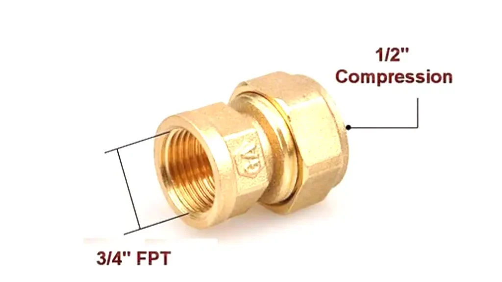 pex to copper compression fitting