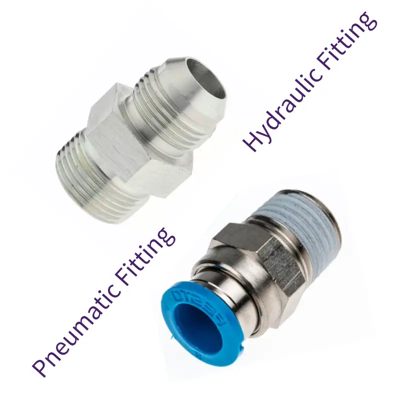 hydraulic fittings vs pneumatic