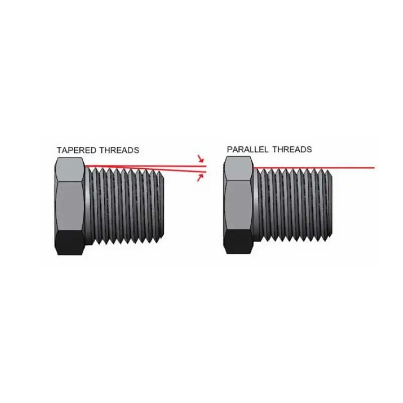 straight vs tapered pipe thread