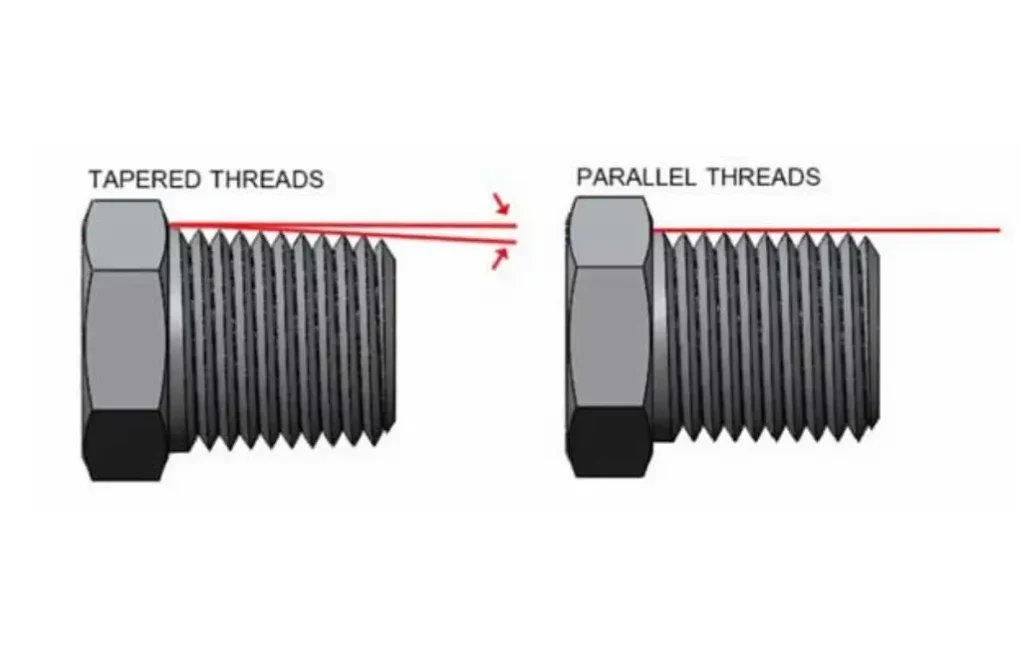 tapered thread vs straight thread